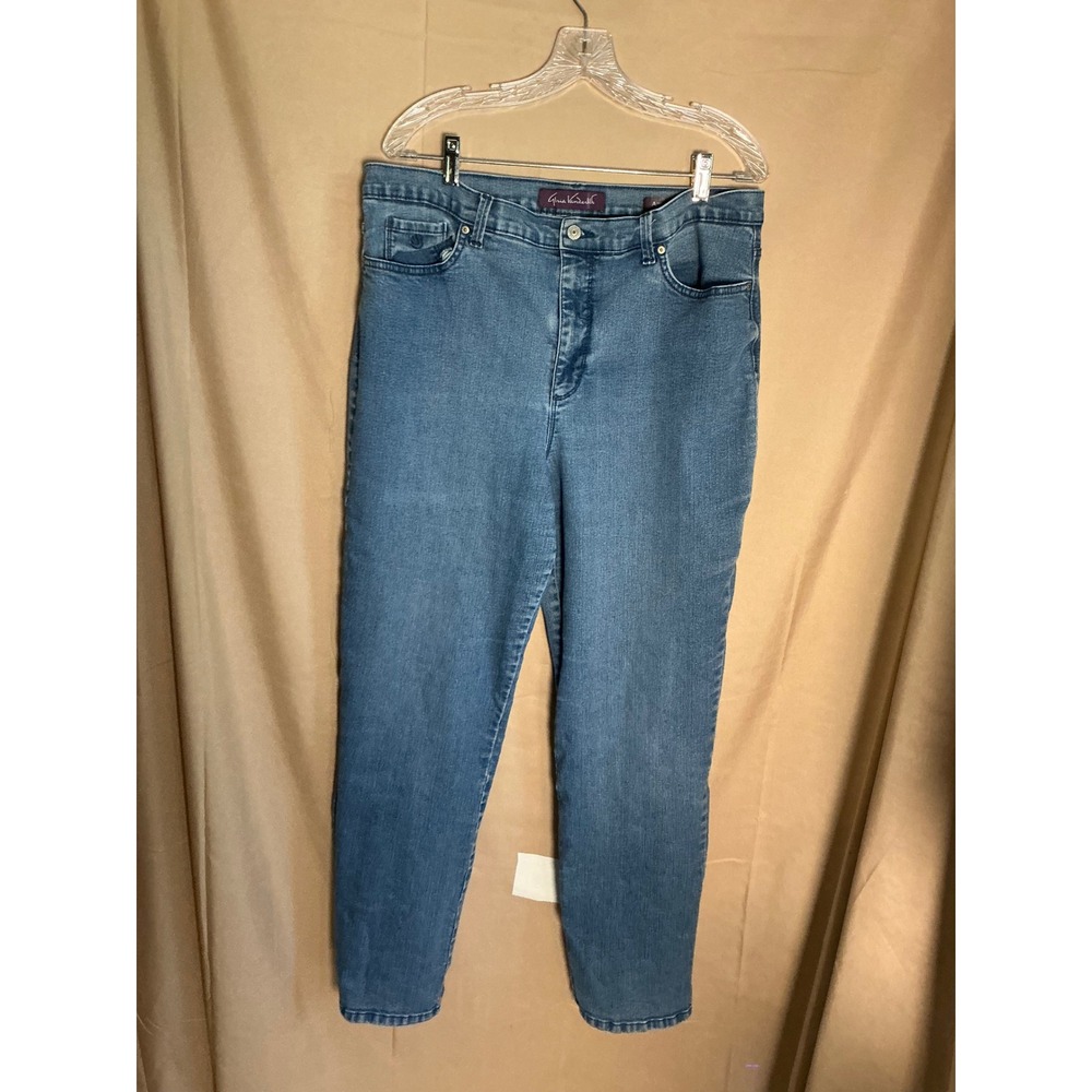 Gloria Vanderbilt Amanda Jeans Womens 18 Blue Excellent High Rise Tapered Leg